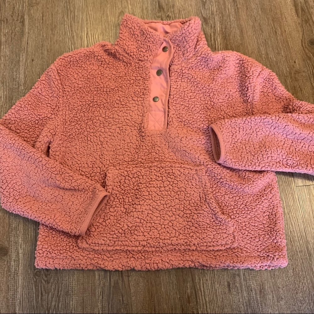 Pink Sherpa sweater